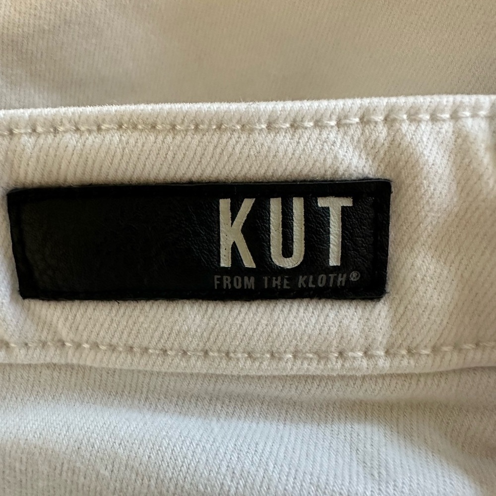 UEC👖KUT👖 from the cloth Connie High Rise Slim Fit Ankle Skinny White size 4 - Picture 4 of 7
